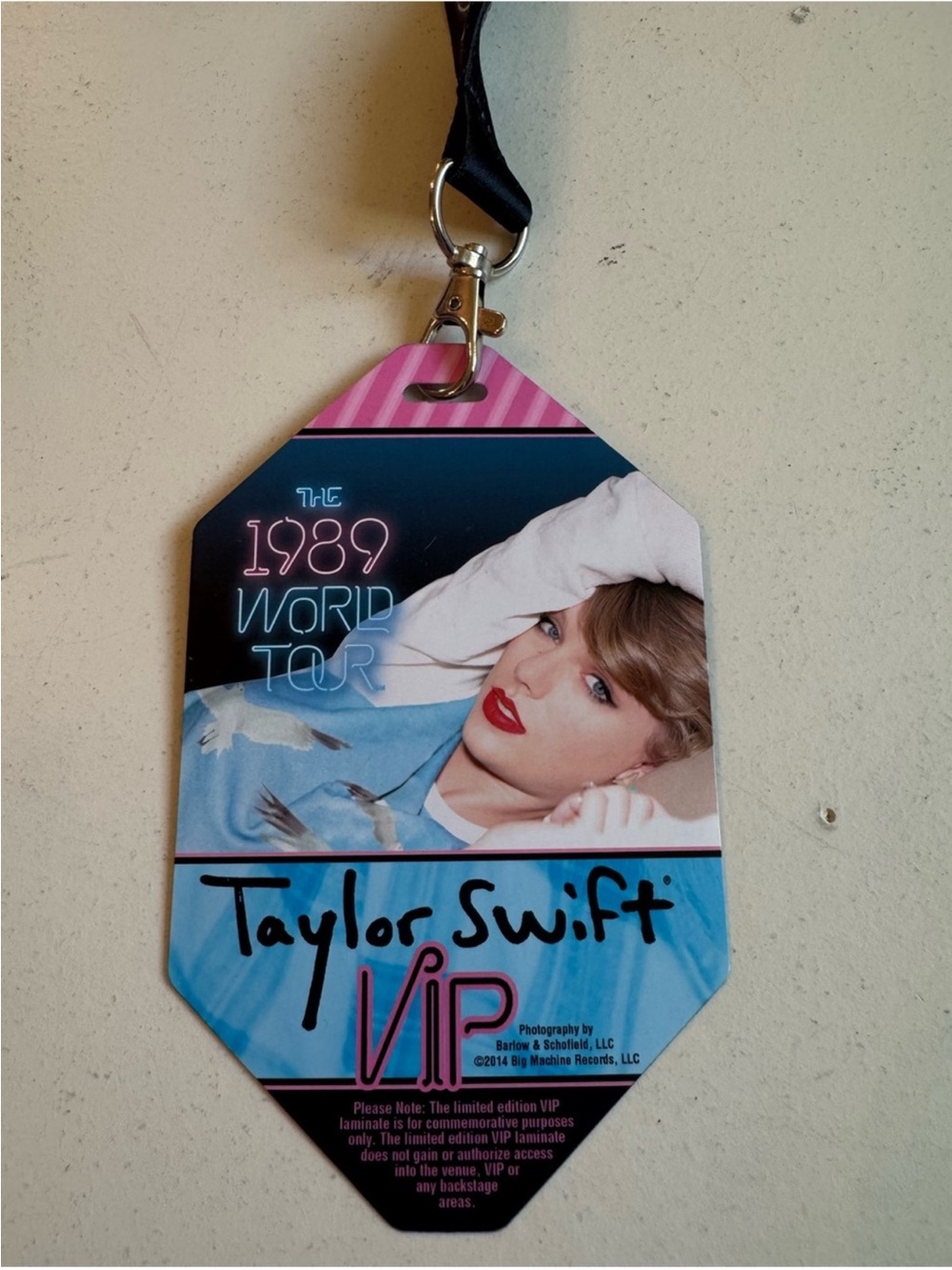 Taylor Swift 1989 World Tour VIP Laminate Lanyard 2014 ✨